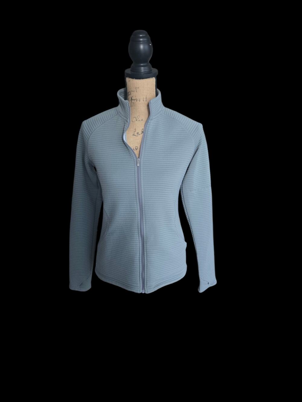 Adidas gray zip up workout sweater with pockets, size small